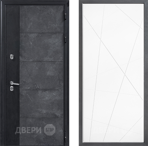 Входная металлическая Дверь Дверной континент ДК-15 Бетон ТЕРМО ФЛ-655 Белый софт в Ивантеевке