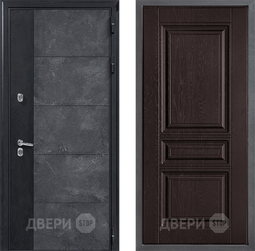 Входная металлическая Дверь Дверной континент ДК-15 Бетон ТЕРМО ФЛ-243 Дуб шоколадный в Ивантеевке