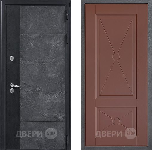 Входная металлическая Дверь Дверной континент ДК-15 Бетон ТЕРМО ФЛ-617 Ясень шоколадный в Ивантеевке