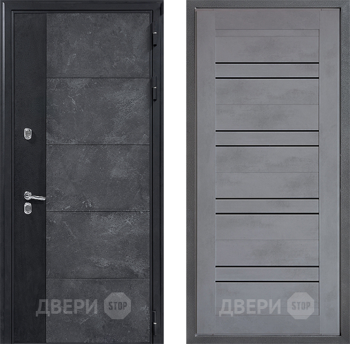 Входная металлическая Дверь Дверной континент ДК-15 Бетон ТЕРМО ФЛ-49 Бетон серый в Ивантеевке