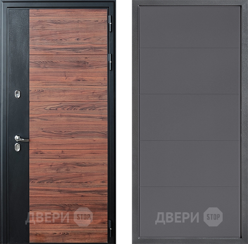 Входная металлическая Дверь Дверной континент ДК-15 Красное Дерево ТЕРМО ФЛ-649 Графит софт в Ивантеевке