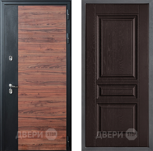 Входная металлическая Дверь Дверной континент ДК-15 Красное Дерево ТЕРМО ФЛ-243 Дуб шоколадный в Ивантеевке