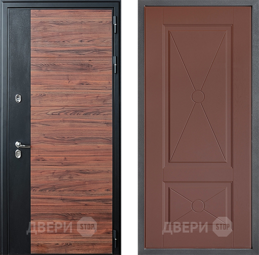 Входная металлическая Дверь Дверной континент ДК-15 Красное Дерево ТЕРМО ФЛ-617 Ясень шоколадный в Ивантеевке