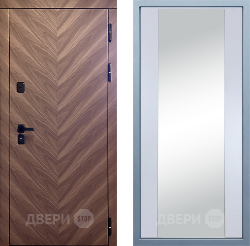 Входная металлическая Дверь Дива МД-98 Д-15 Зеркало Белый в Ивантеевке