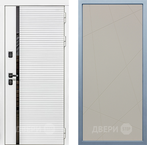 Входная металлическая Дверь Дива МХ-45 Белая STR Д-11 Шампань в Ивантеевке