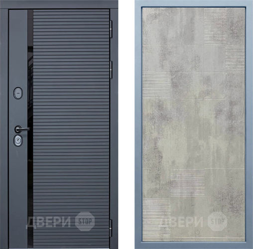 Входная металлическая Дверь Дива МХ-45 STR Д-4 Бетон темный в Ивантеевке