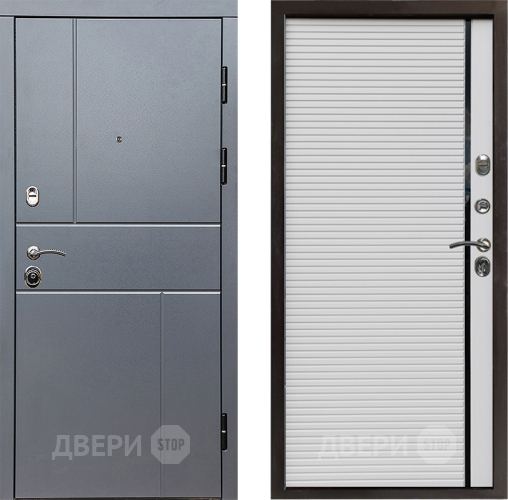 Входная металлическая Дверь Престиж Горизонт Грэй Porte Белый в Ивантеевке