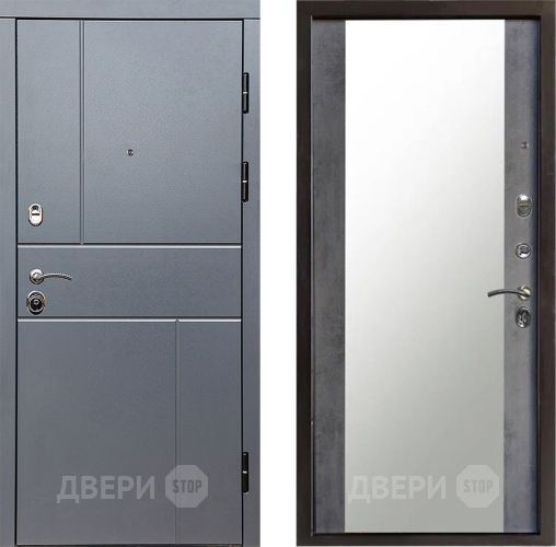 Дверь Престиж Горизонт Грэй Зеркало Бетон темный в Ивантеевке