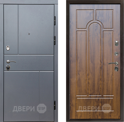 Входная металлическая Дверь Престиж Горизонт Грэй Арка Дуб в Ивантеевке