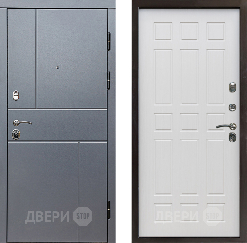 Входная металлическая Дверь Престиж Горизонт Грэй Спарта Лиственница белая в Ивантеевке