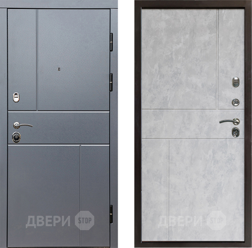 Входная металлическая Дверь Престиж Горизонт Грэй Горизонт Бетон светлый в Ивантеевке