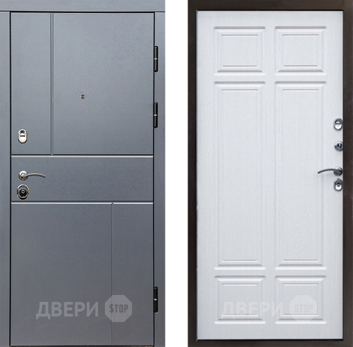 Входная металлическая Дверь Престиж Горизонт Грэй Премиум Лиственница белая в Ивантеевке