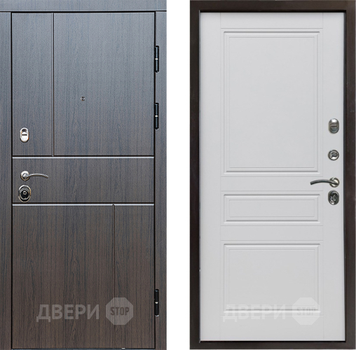 Входная металлическая Дверь Престиж Горизонт Венге Классика Белый матовый в Ивантеевке