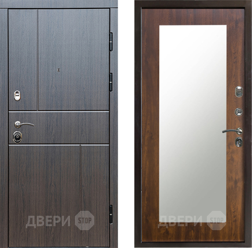 Входная металлическая Дверь Престиж Горизонт Венге Зеркло Пастораль Дуб в Ивантеевке