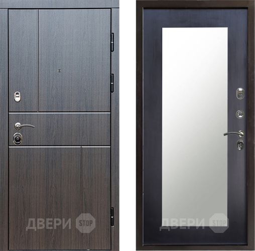 Входная металлическая Дверь Престиж Горизонт Венге Зеркло Пастораль Венге в Ивантеевке