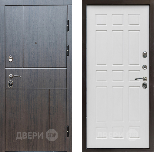 Входная металлическая Дверь Престиж Горизонт Венге Спарта Белое дерево в Ивантеевке