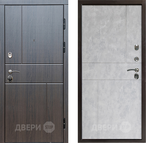 Входная металлическая Дверь Престиж Горизонт Венге Горизонт Бетон светлый в Ивантеевке