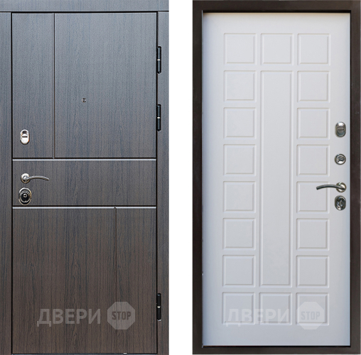 Входная металлическая Дверь Престиж Горизонт Венге Престиж Белое дерево в Ивантеевке