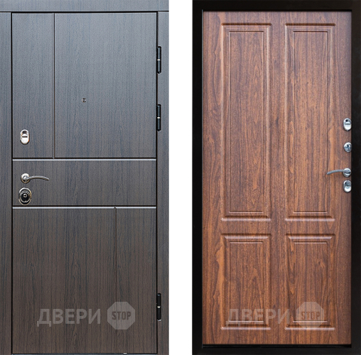 Входная металлическая Дверь Престиж Горизонт Венге Премиум Орех светлый в Ивантеевке
