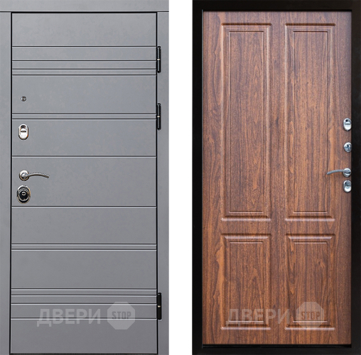 Входная металлическая Дверь Престиж Линия Грэй Премиум Орех светлый в Ивантеевке