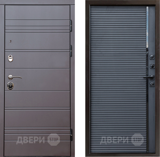 Входная металлическая Дверь Престиж Линия Браун Porte Черный кварц в Ивантеевке