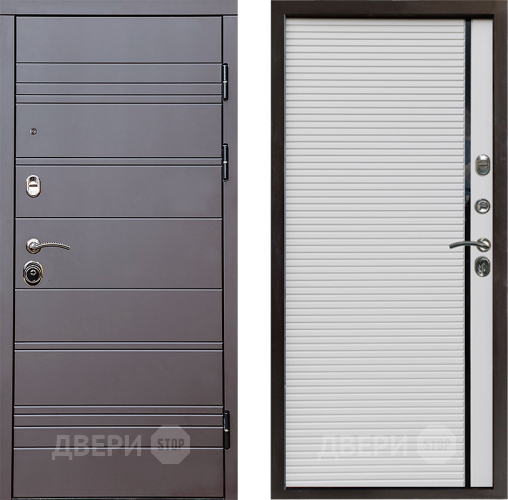Входная металлическая Дверь Престиж Линия Браун Porte Белый в Ивантеевке