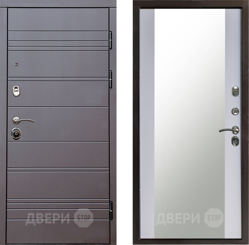 Дверь Престиж Линия Браун Зеркало Белый софт в Ивантеевке