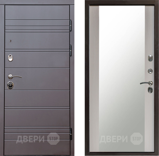 Дверь Престиж Линия Браун Зеркало Лиственница белая в Ивантеевке