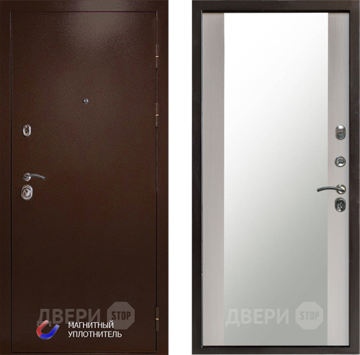 Дверь Престиж Медь Зеркало Лиственница белая в Ивантеевке