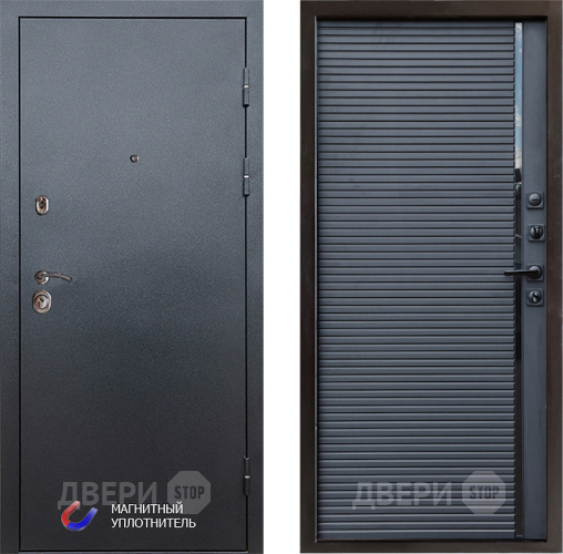 Входная металлическая Дверь Престиж Графит Porte Черный кварц в Ивантеевке