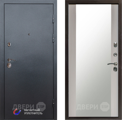Дверь Престиж Графит Зеркало Лиственница белая в Ивантеевке