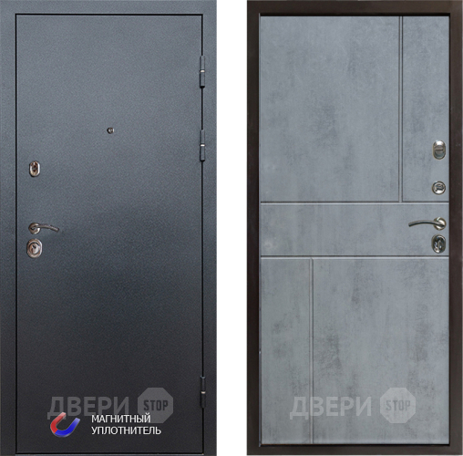 Входная металлическая Дверь Престиж Графит Горизонт Бетон темный в Ивантеевке