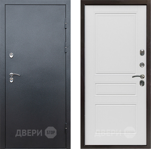 Входная металлическая Дверь Престиж TERMO с терморазрывом Снегирь Серебро Классика Лиственница белая в Ивантеевке