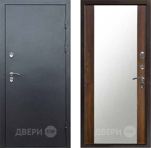 Входная металлическая Дверь Престиж TERMO с терморазрывом Снегирь Серебро Зеркало Дуб в Ивантеевке