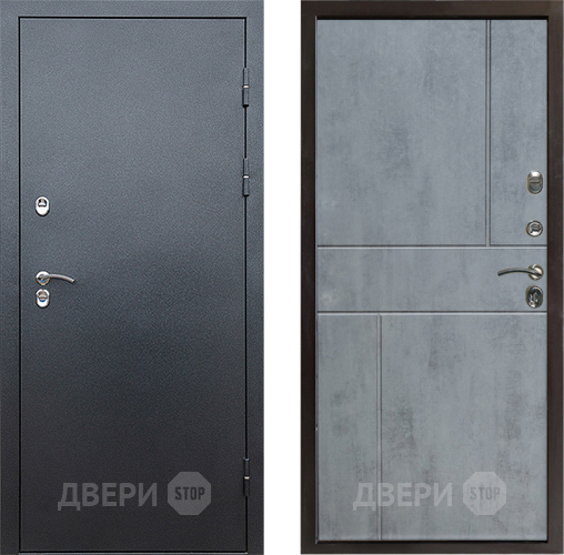 Входная металлическая Дверь Престиж TERMO с терморазрывом Снегирь Серебро Горизонт Бетон темный в Ивантеевке