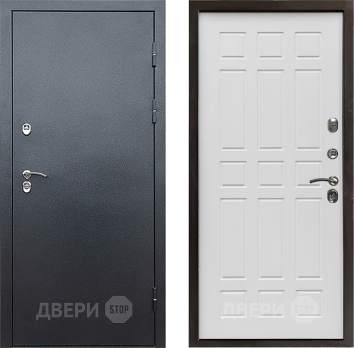 Входная металлическая Дверь Престиж TERMO с терморазрывом Снегирь Серебро Спарта Белое дерево в Ивантеевке