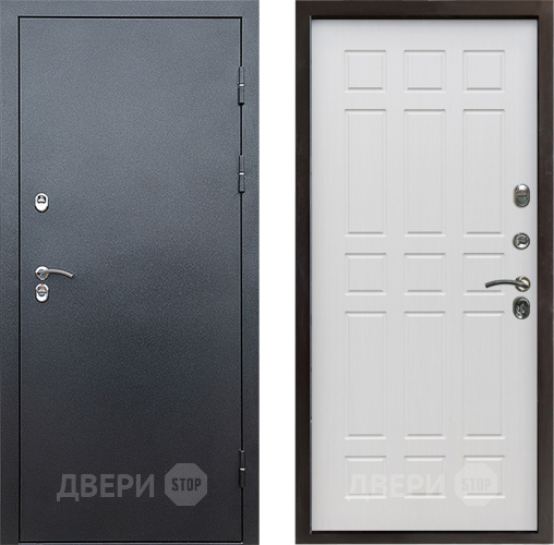 Входная металлическая Дверь Престиж TERMO с терморазрывом Снегирь Серебро Спарта Лиственница белая в Ивантеевке