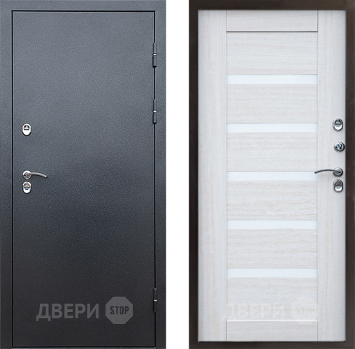 Входная металлическая Дверь Престиж TERMO с терморазрывом Снегирь Серебро Царга Лиственница белая в Ивантеевке