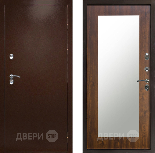 Дверь Престиж TERMO с терморазрывом Снегирь Медь Зеркало пастораль Дуб в Ивантеевке