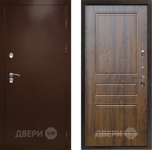 Входная металлическая Дверь Престиж TERMO с терморазрывом Снегирь Медь Классика Дуб в Ивантеевке