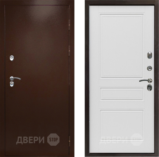 Входная металлическая Дверь Престиж TERMO с терморазрывом Снегирь Медь Классика Лиственница белая в Ивантеевке