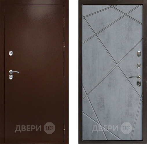 Входная металлическая Дверь Престиж TERMO с терморазрывом Снегирь Медь Лучи Бетон темный в Ивантеевке