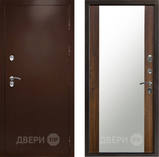 Дверь Престиж TERMO с терморазрывом Снегирь Медь Зеркало Дуб в Ивантеевке
