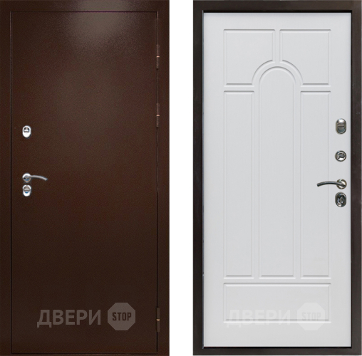 Входная металлическая Дверь Престиж TERMO с терморазрывом Снегирь Медь Арка Белое дерево в Ивантеевке