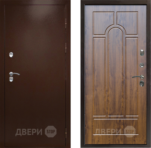 Входная металлическая Дверь Престиж TERMO с терморазрывом Снегирь Медь Арка Дуб в Ивантеевке