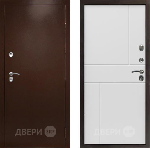 Входная металлическая Дверь Престиж TERMO с терморазрывом Снегирь Медь Горизонт Бетон белый в Ивантеевке