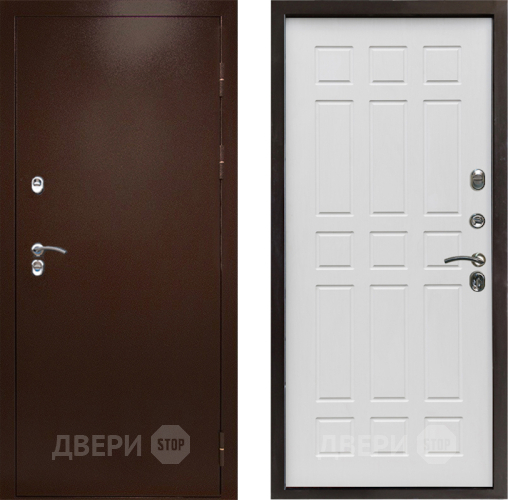 Входная металлическая Дверь Престиж TERMO с терморазрывом Снегирь Медь Спарта Белое дерево в Ивантеевке