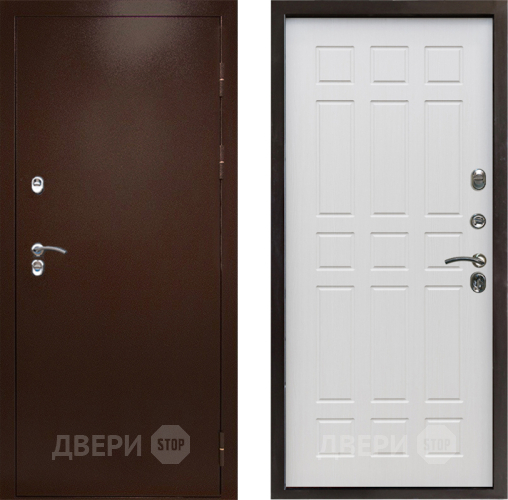 Входная металлическая Дверь Престиж TERMO с терморазрывом Снегирь Медь Спарта Лиственница белая в Ивантеевке