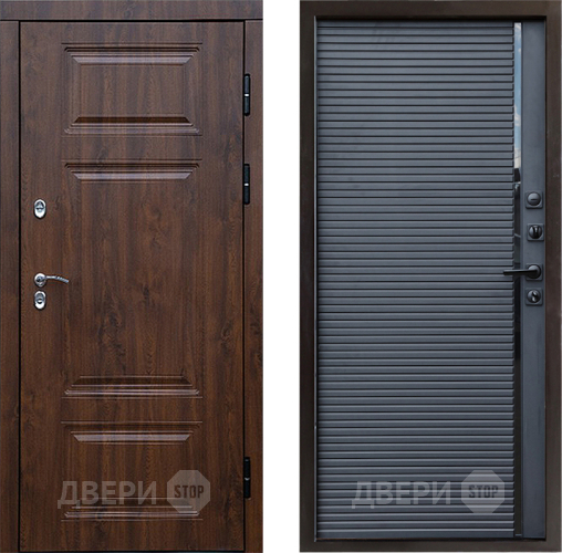 Входная металлическая Дверь Престиж TERMO с терморазрывом Премиум Орех Porte Черный кварц в Ивантеевке