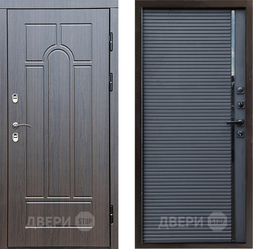 Входная металлическая Дверь Престиж TERMO с терморазрывом Арка Porte Черный кварц в Ивантеевке